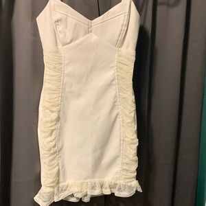 white leather mini dress